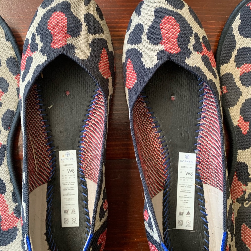 Retired Red ❤️ Leopard 🐆 Rothys GUC - Picture 2 of 5